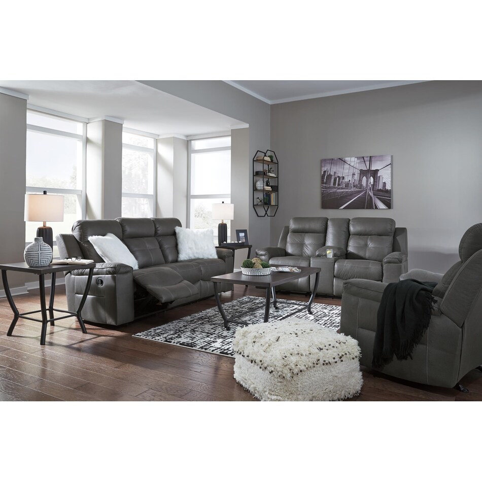 jesolo dark grey reclining sofa   