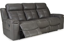 jesolo dark grey reclining sofa   