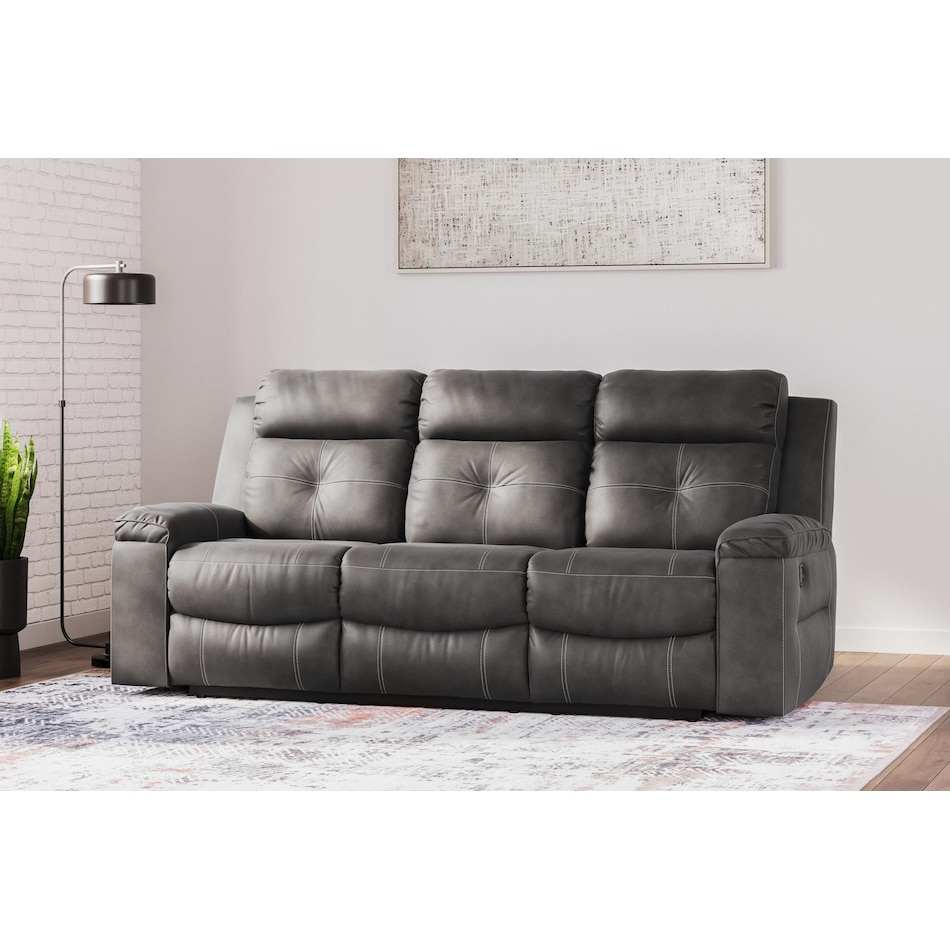 jesolo grey reclining sofa   