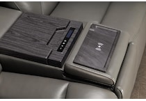 jet set baja grey power leather reclining console loveseat   
