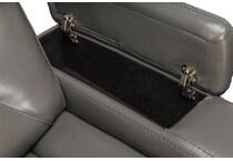 jet set baja grey power leather reclining console loveseat   