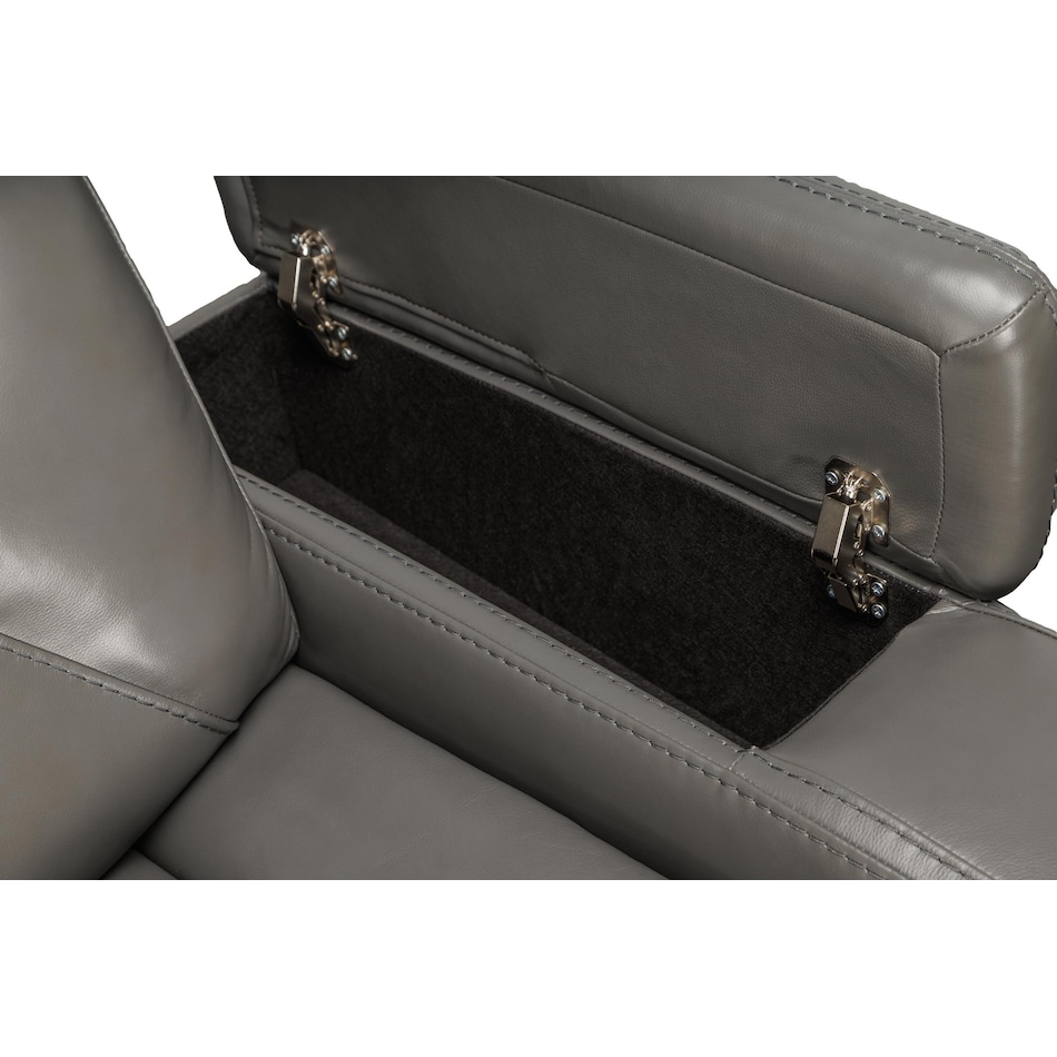 jet set baja grey power leather reclining console loveseat   