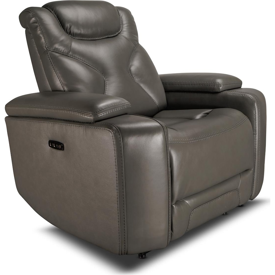 jet set baja grey power leather reclining console loveseat   