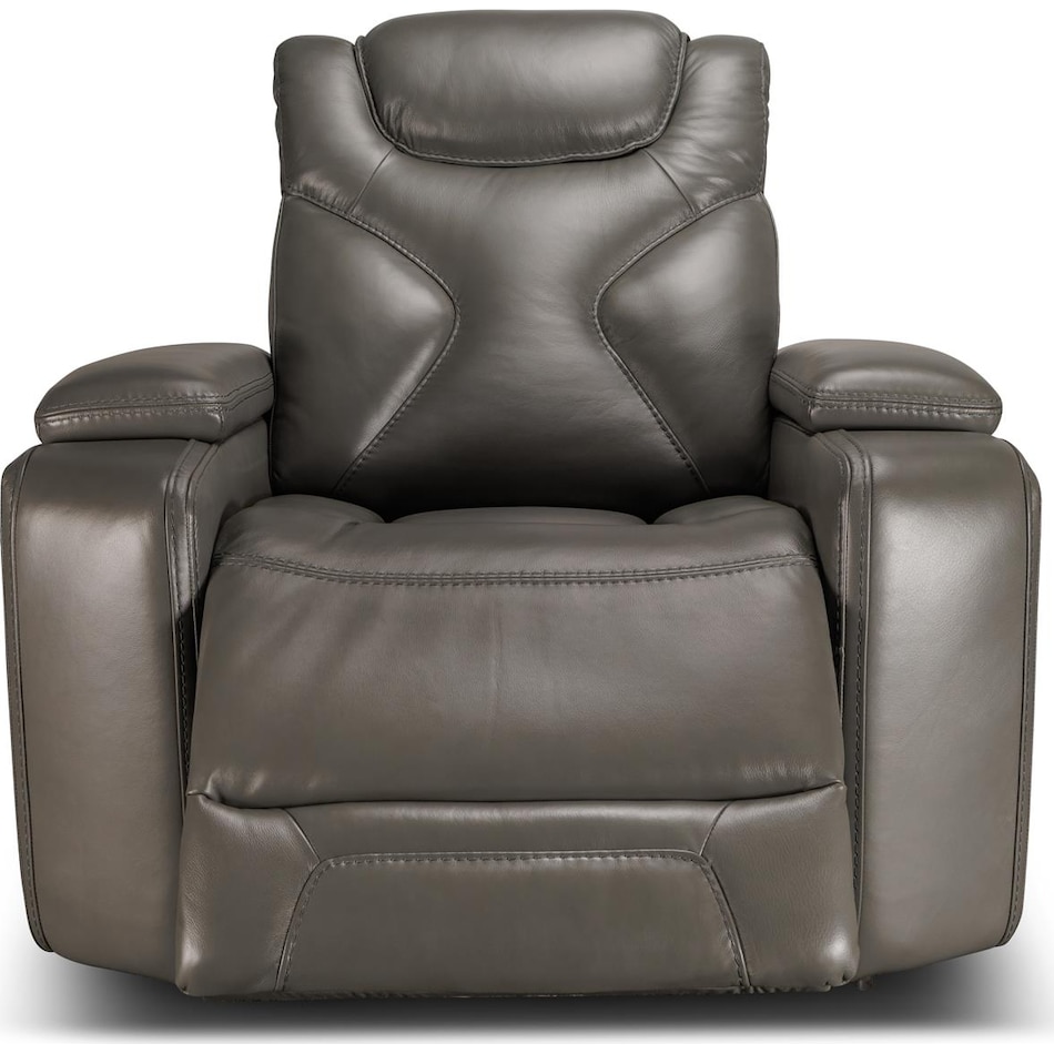 jet set baja grey power leather reclining console loveseat   