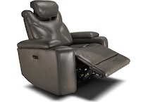 jet set baja grey power leather reclining console loveseat   