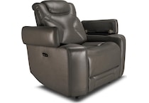 jet set baja grey power leather reclining console loveseat   