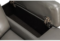 jet set baja grey power leather reclining console loveseat   