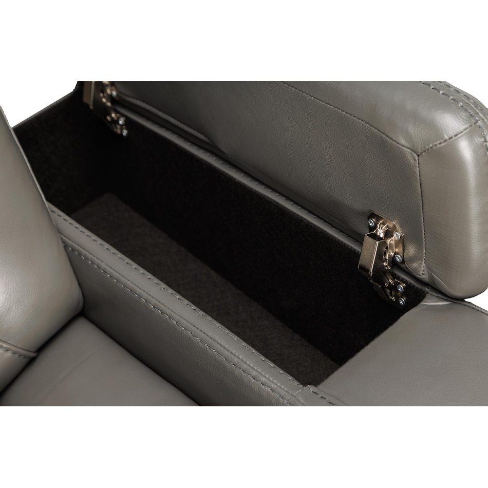 jet set baja grey power leather reclining console loveseat   
