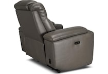 jet set baja grey power leather reclining console loveseat   