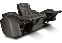 jet set baja grey power leather reclining sofa   