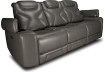 jet set baja grey power leather reclining sofa   