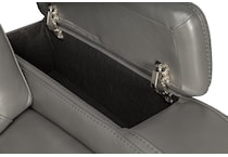 jet set baja grey power leather reclining sofa   
