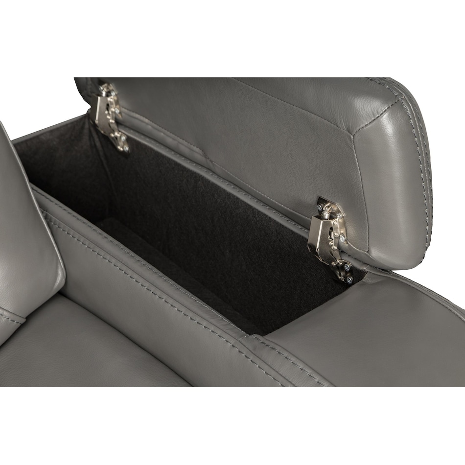 jet set baja grey power leather reclining sofa   