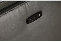 jet set baja grey power leather reclining sofa   