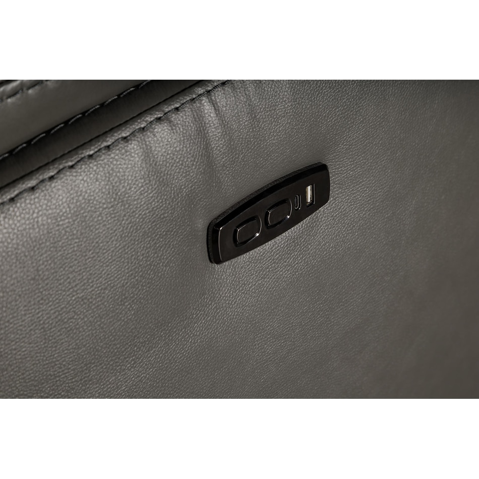 jet set baja grey power leather reclining sofa   
