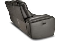 jet set baja grey power leather reclining sofa   