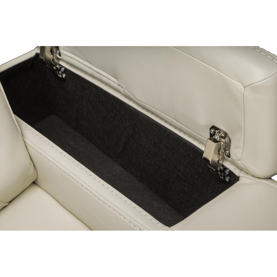 jet set baja white power leather reclining console loveseat   