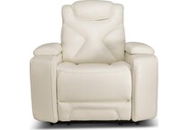 jet set baja white power leather reclining console loveseat   
