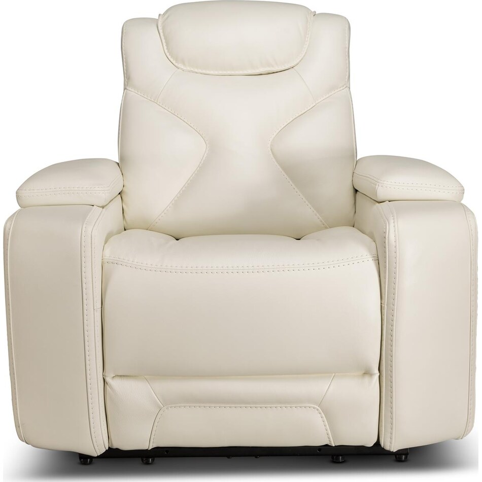 jet set baja white power leather reclining console loveseat   