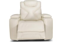 jet set baja white power leather reclining console loveseat   