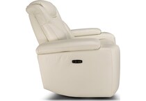 jet set baja white power leather reclining console loveseat   