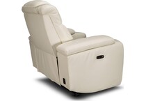 jet set baja white power leather reclining console loveseat   