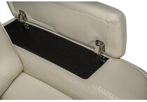 jet set baja white power leather reclining console loveseat   