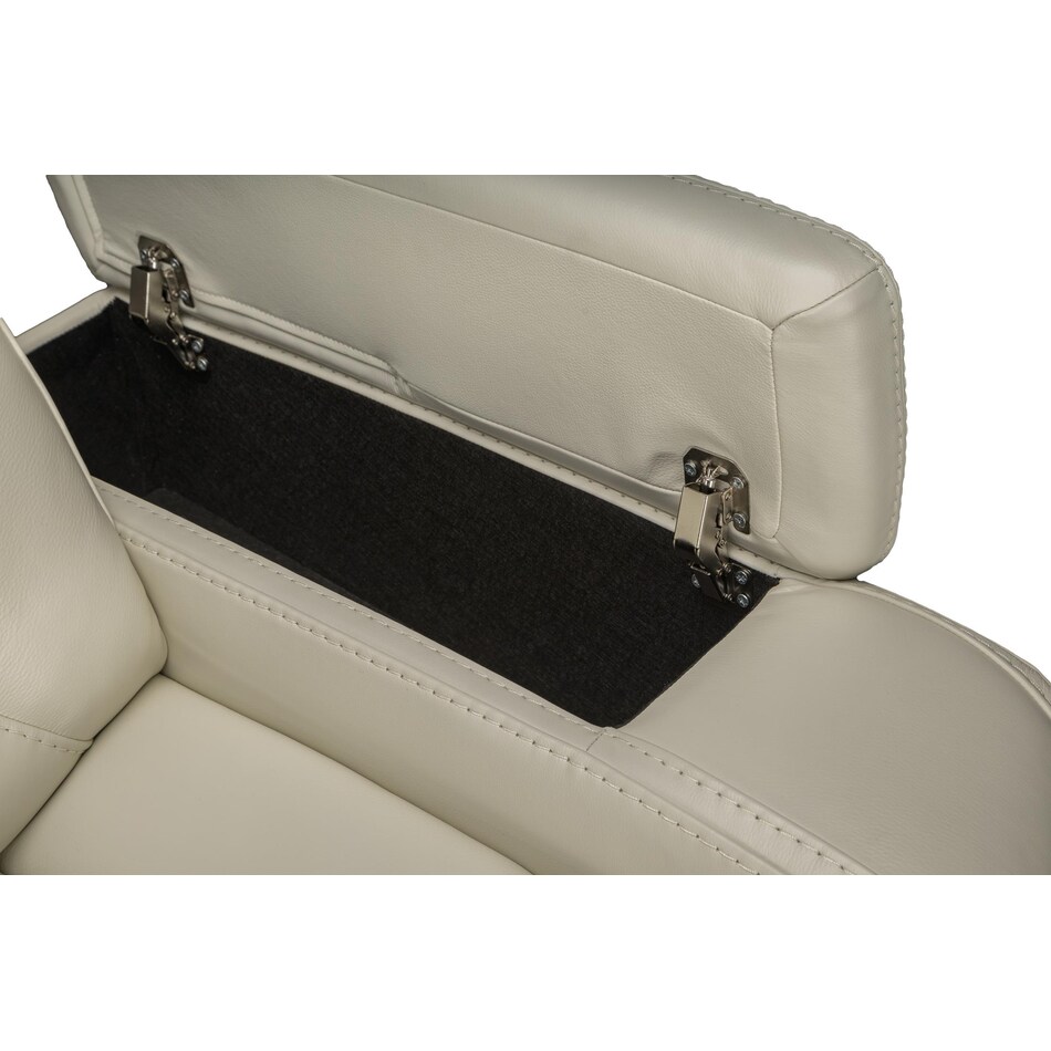 jet set baja white power leather reclining console loveseat   