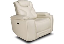 jet set baja white power leather reclining console loveseat   