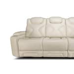 jet set baja white power leather reclining sofa   