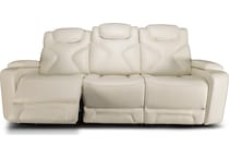 jet set baja white power leather reclining sofa   