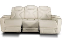 jet set baja white power leather reclining sofa   