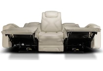 jet set baja white power leather reclining sofa   