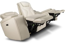 jet set baja white power leather reclining sofa   