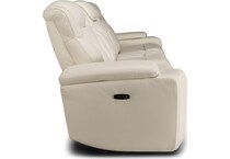jet set baja white power leather reclining sofa   