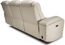 jet set baja white power leather reclining sofa   