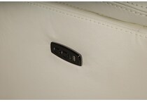 jet set baja white power leather reclining sofa   