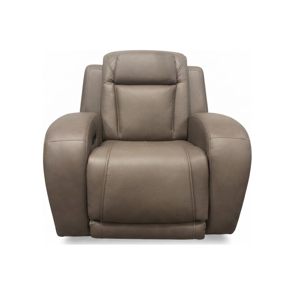 jetset ii sable power leather recliner   
