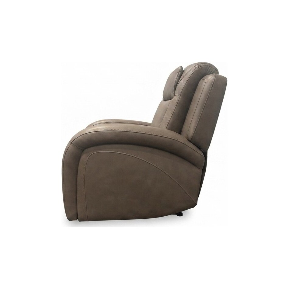 jetset ii sable power leather recliner   
