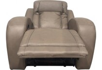jetset ii sable power leather recliner   