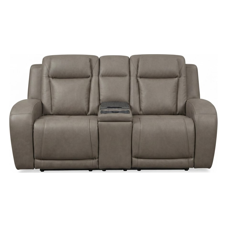 jetset ii sable power leather reclining console loveseat   
