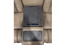 jetset ii sable power leather reclining console loveseat   