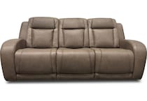jetset ii sable power leather reclining sofa   