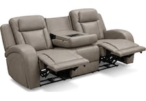 jetset ii sable power leather reclining sofa   