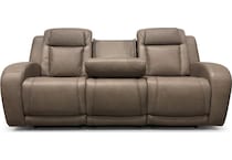 jetset ii sable power leather reclining sofa   