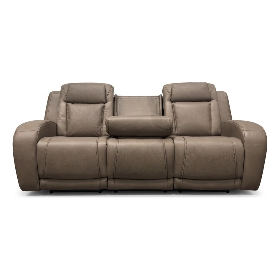 jetset ii sable power leather reclining sofa   