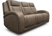 jetset ii sable power leather reclining sofa   