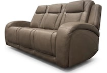jetset ii sable power leather reclining sofa   
