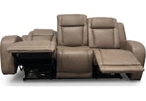 jetset ii sable power leather reclining sofa   