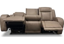 jetset ii sable power leather reclining sofa   